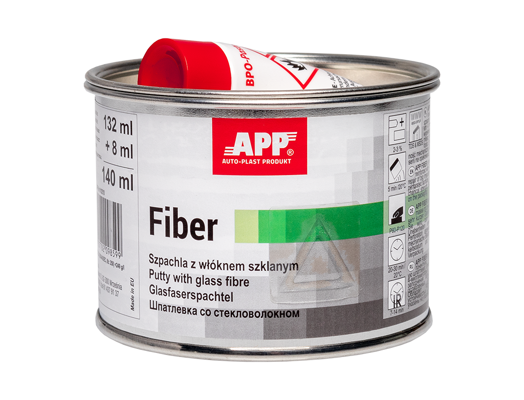 APP Fiber Szpachla z włóknem szklanym | z utwardzaczem | 140 ml