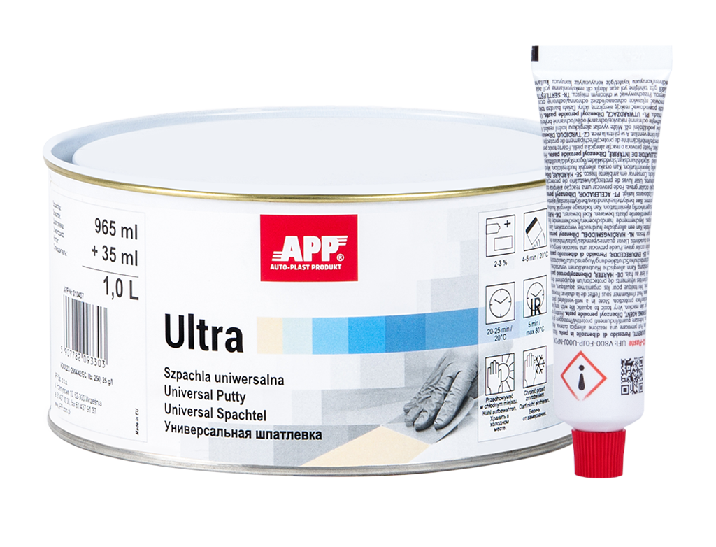 Szpachla uniwersalna APP Ultra | 1,0 L | z utwardzaczem