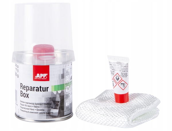 APP Reparatur Box Zestaw naprawczy żywica + tkanina | 0,25 kg