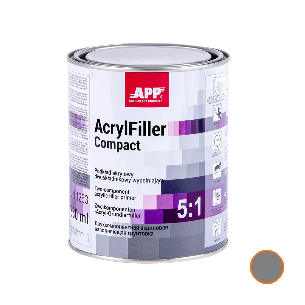 Podkład akrylowy dwuskładnikowy wypełniający APP AcrylFiller Compact 5:1