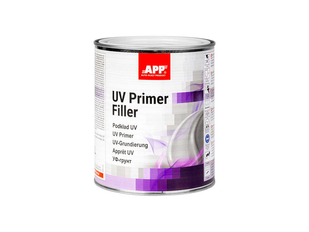 Podkład utwardzany promieniami UV APP UV Primer Filler | 1,0 L | szary transparentny