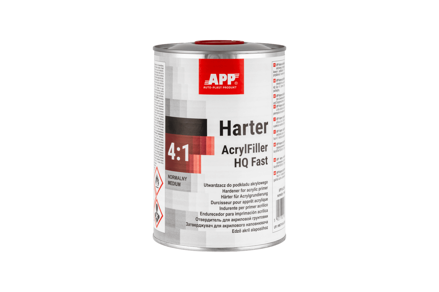 APP APP Harter AcrylFiller HQ Fast 4:1 - Utwardzacz do podkładu akrylowego | normalny | 1,0L