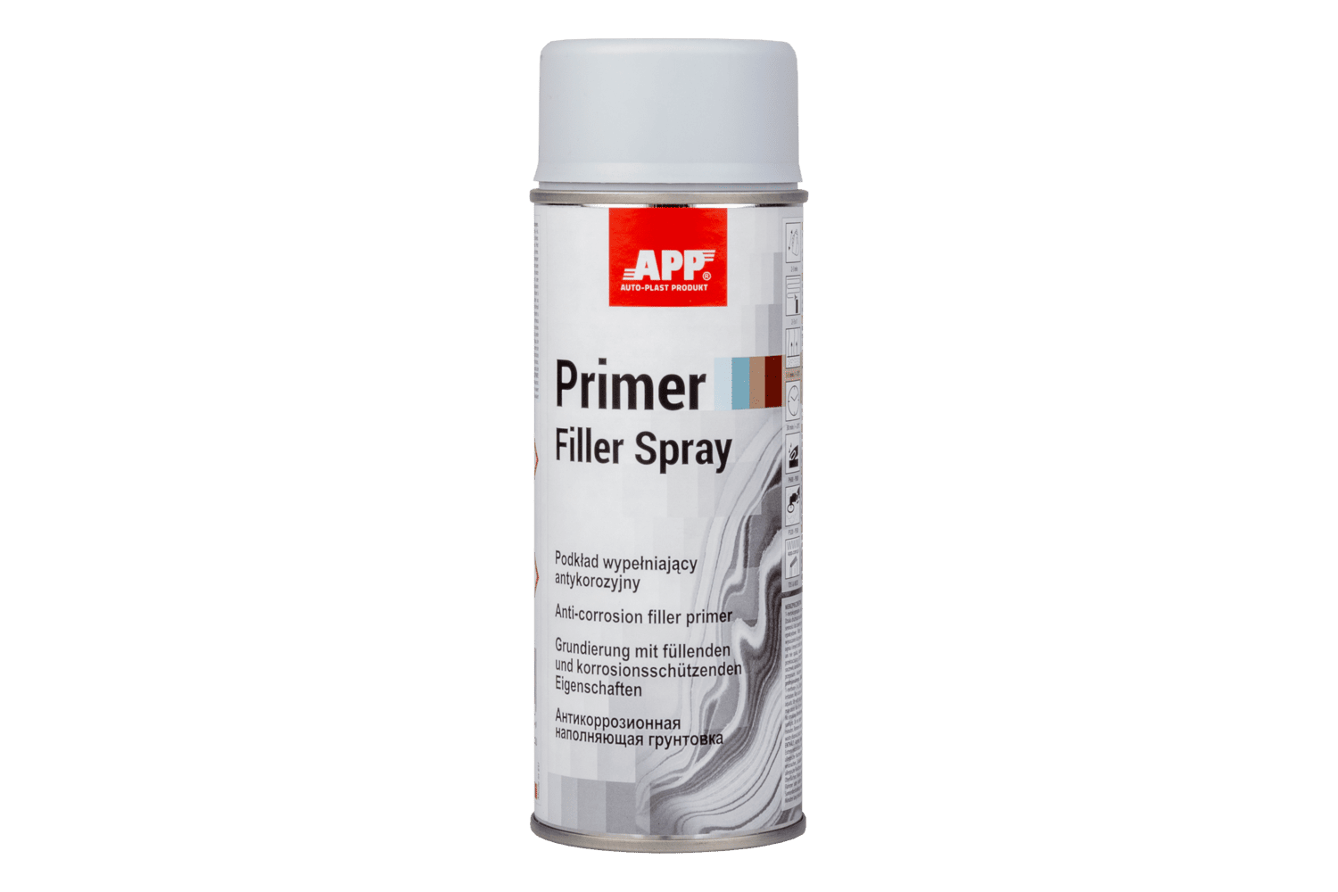 Podkład wypełniający antykorozyjny w sprayu APP Primer Filler | Jasnoszary | 400ml