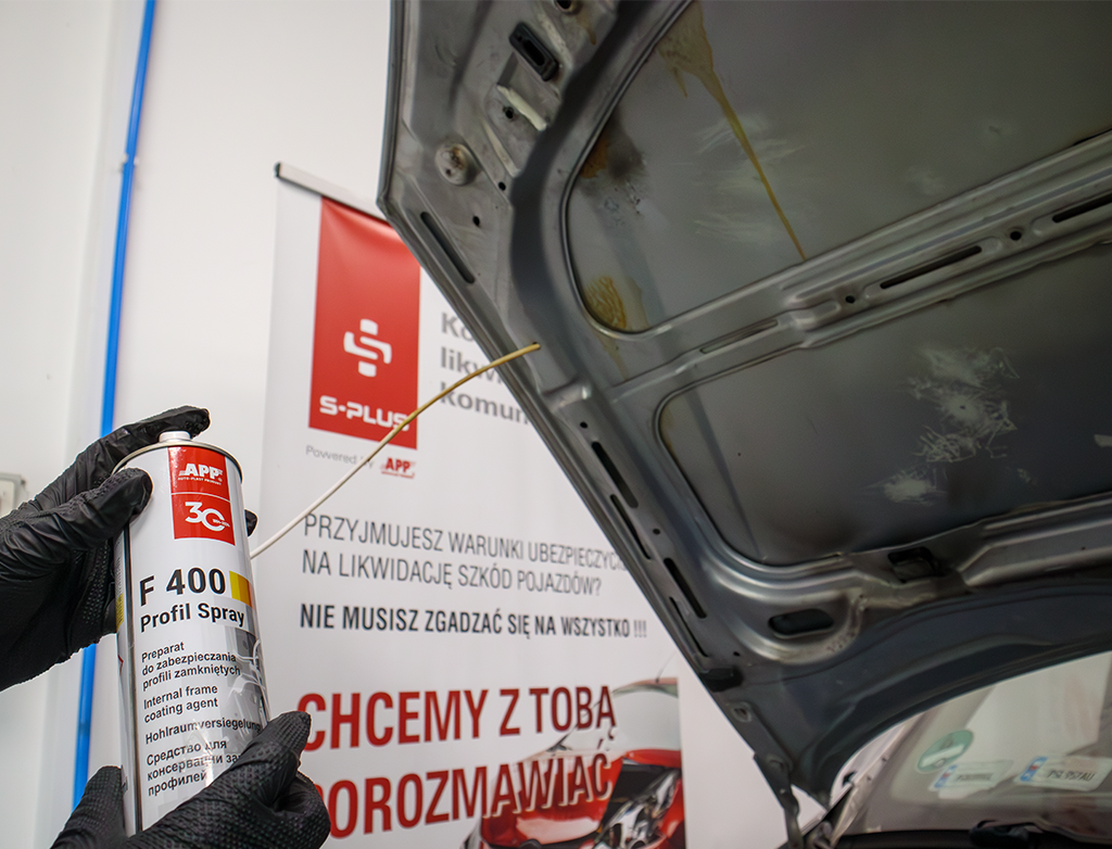 Zestaw antykorozyjny z woskowymi preparatami do konserwacji APP | R-STOP 100ml | F400 bursztynowy 500ml | W100 WAX 500ml