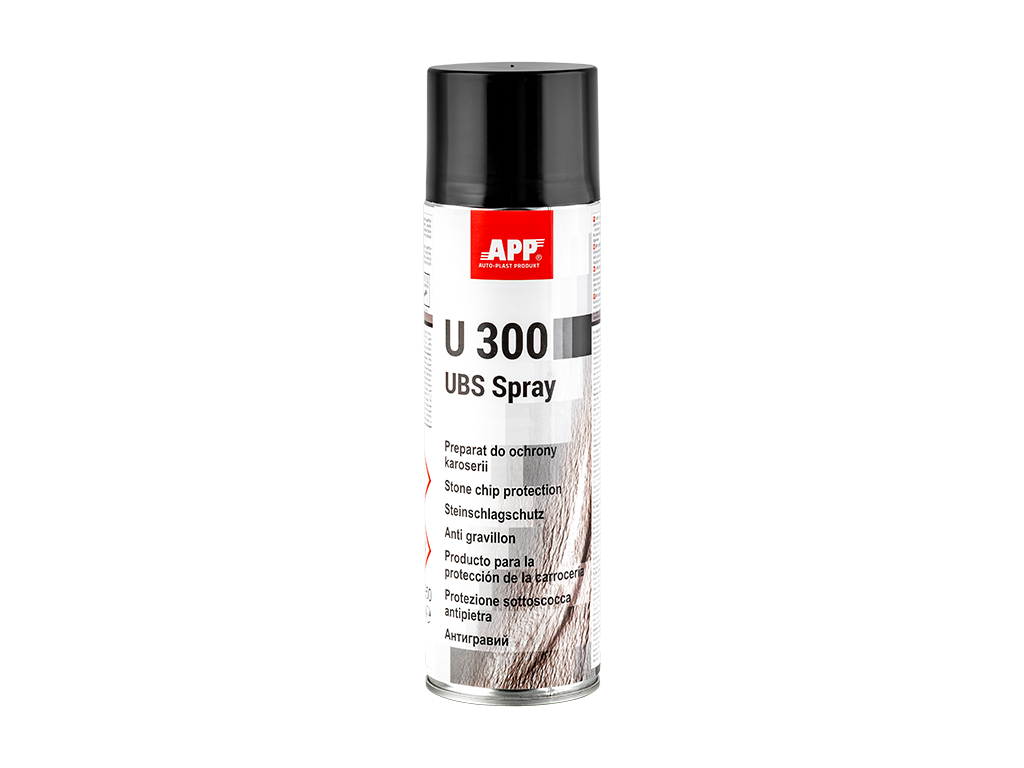 Baranek w sprayu do ochrony karoserii APP U300 UBS | czarny | 500ml