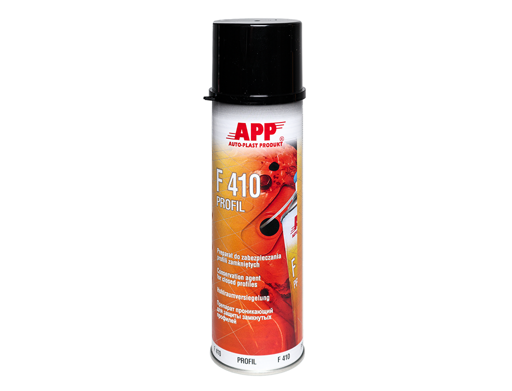 Preparat w sprayu do zabezpieczania profili zamkniętych APP F410 | 500ml | transparentny