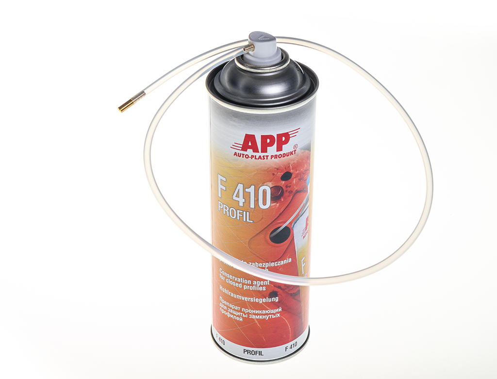 Preparat w sprayu do zabezpieczania profili zamkniętych APP F410 | 500ml | transparentny