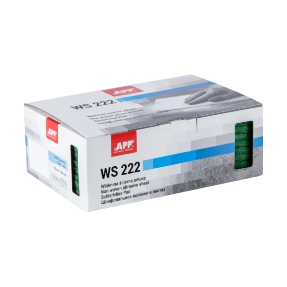 Włóknina ścierna w arkuszach APP WS 222 | Gruboziarnista (P240-280) | Zielony | opak. (10szt.) | 150 x 230mm