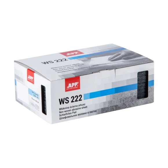Włóknina ścierna w arkuszach APP WS 222 | Drobnoziarnista (P600-800) | Szary | opak. (10szt.) | 150 x 230mm