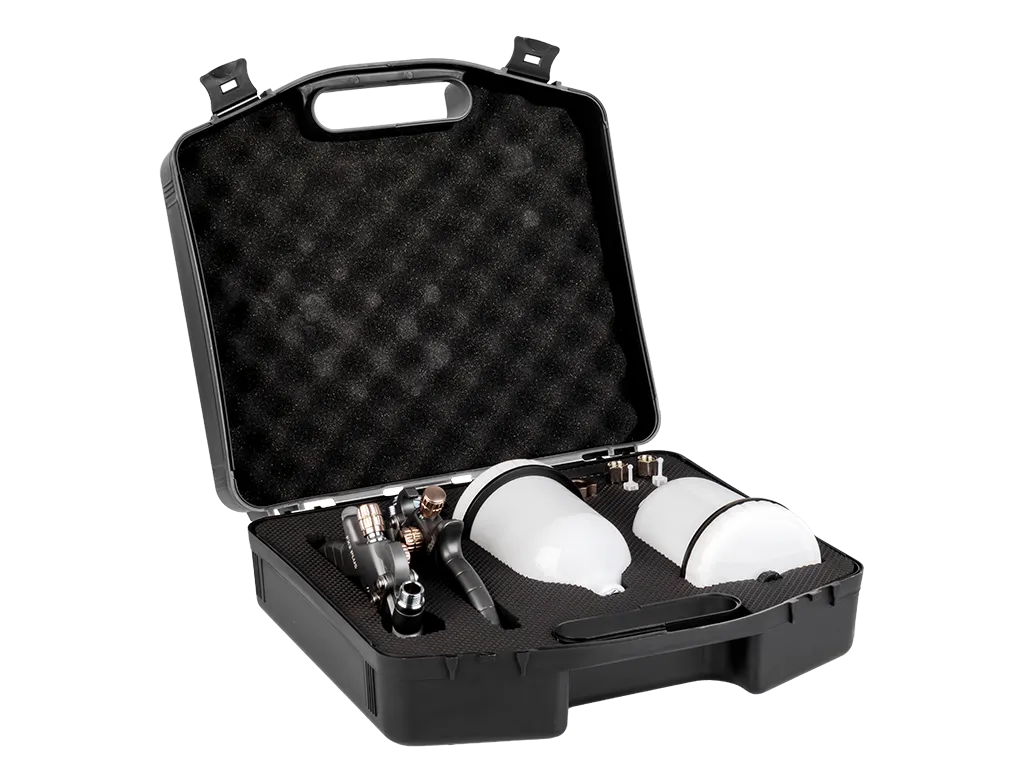 Zestaw lakierniczych pistoletów natryskowych NTools FX3 PLUS SET | 1,3 mm + 1,7 mm | górny zb.