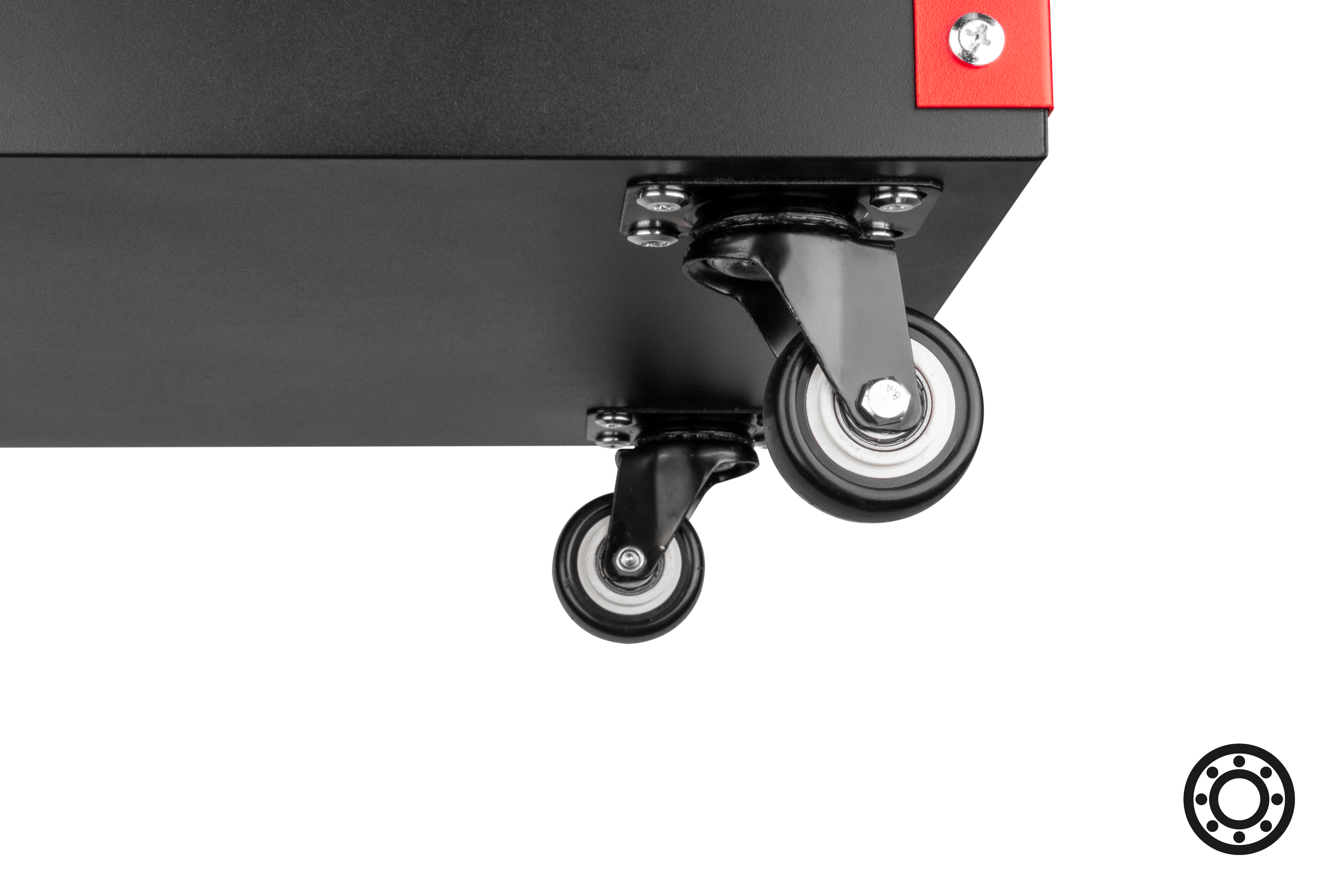 Mobilny wózek warsztatowy na narzędzia z trzema półkami W24 TWR | 660x350x740 mm | do 100 kg | czarny