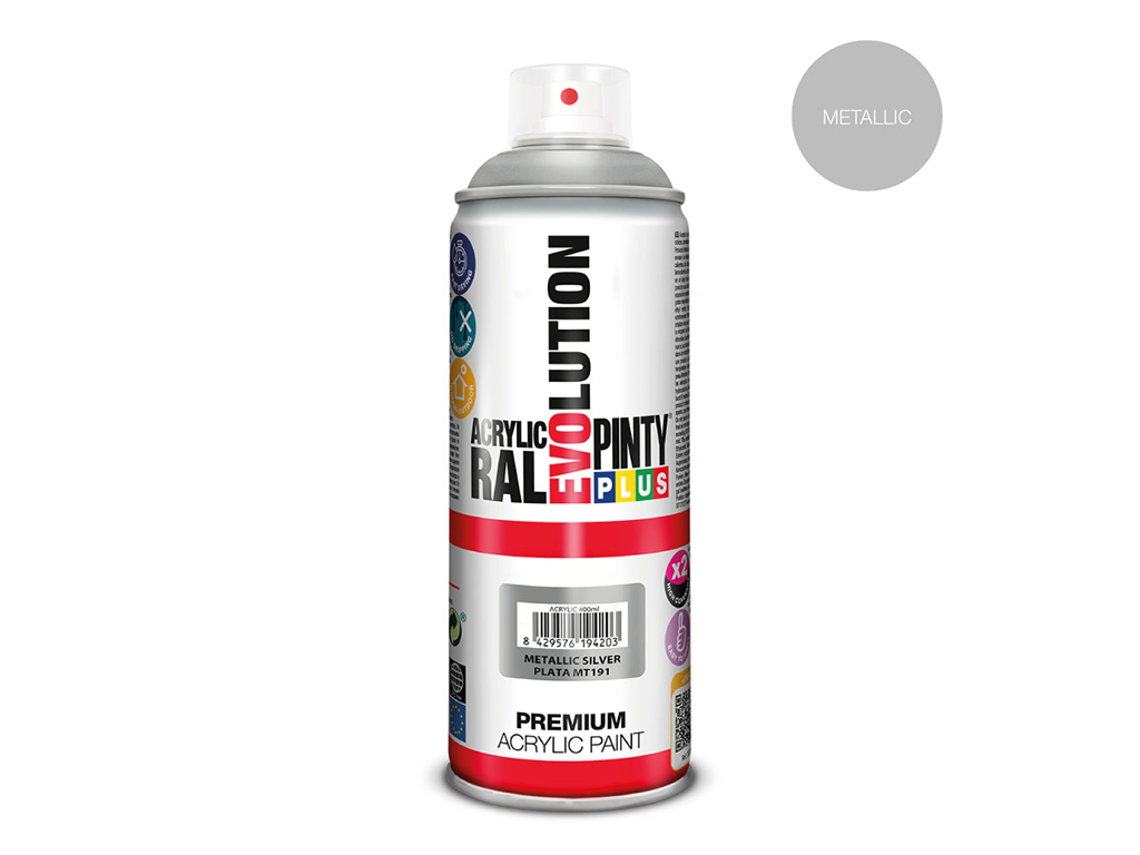 PintyPlus Evolution Metallic Silver MT 191|<p>spray | srebrny | 400 ml</p>