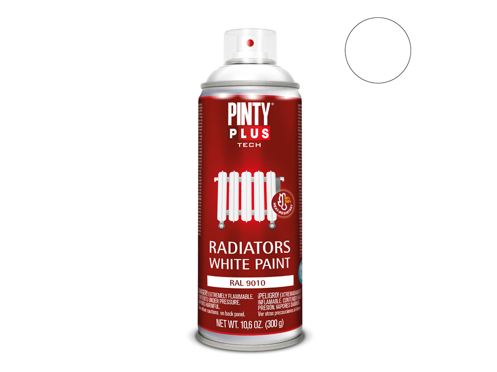 Pintyplus Tech RADIATOR - Biały spray do renowacji kaloryferów RAL9010 400 ml | 151 | 400ml