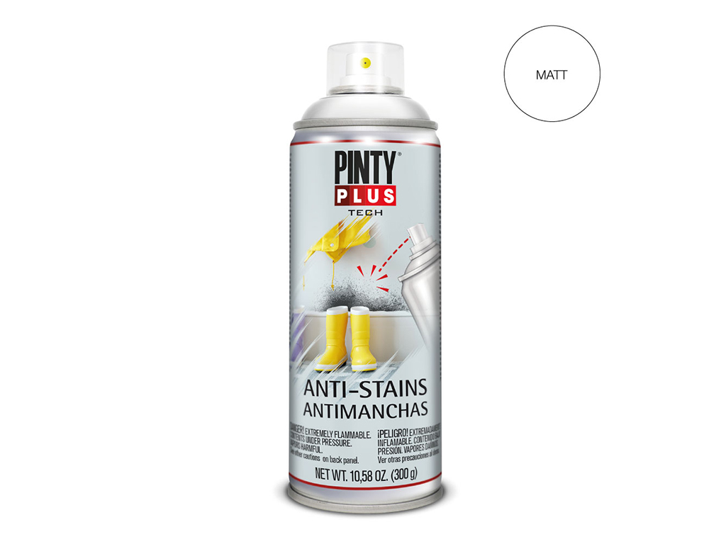 Pintyplus Tech Anti-Stains - Farba w sprayu przeciw plamom|<p>spray | biały | 400 ml</p>