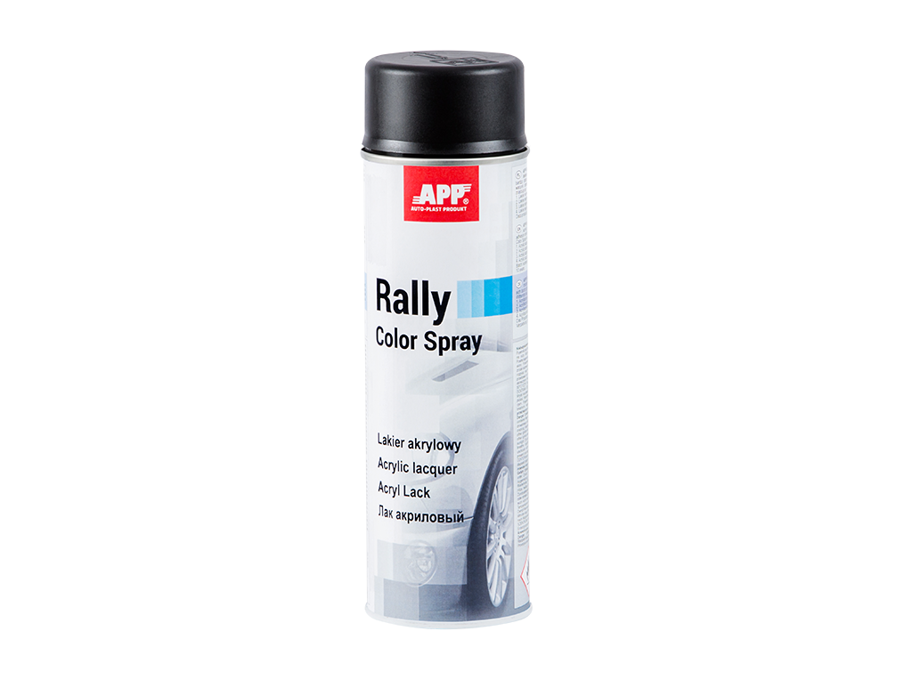 Lakier akrylowy w sprayu APP Rally 500 | czarny matowy | 500ml