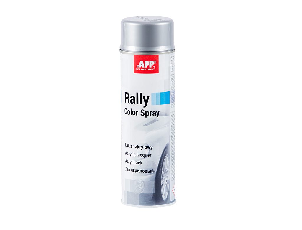 Lakier akrylowy w sprayu APP Rally 500 | srebrny | 500ml