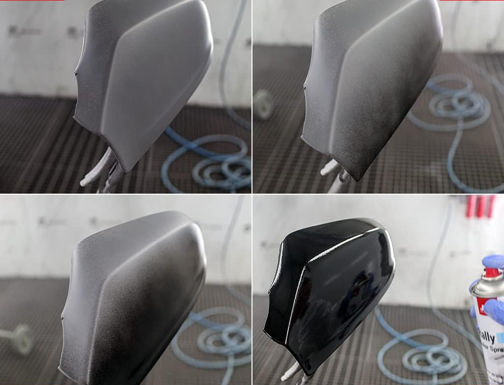 Lakier akrylowy w sprayu APP Rally 600 | czarny połysk | 600ml