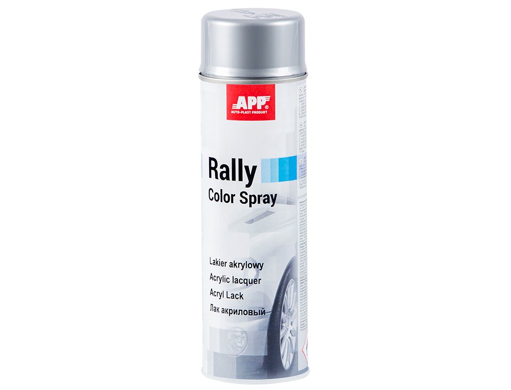 Lakier akrylowy w sprayu APP Rally 600 | srebrny | 600ml