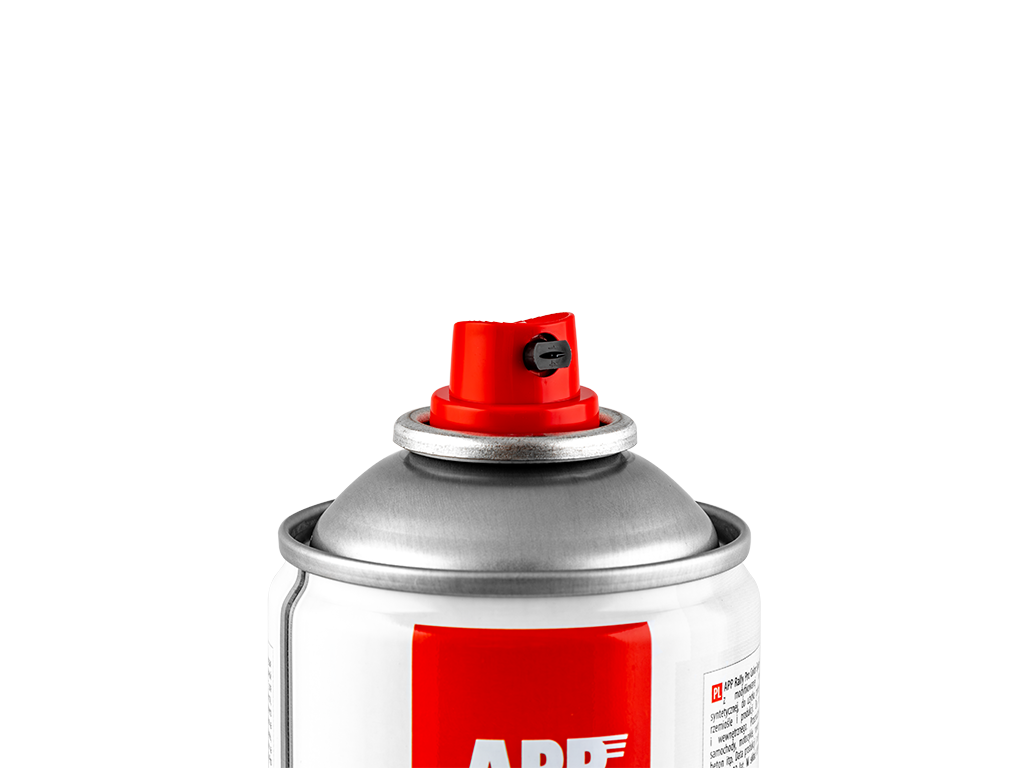 Lakier akrylowy w sprayu APP Rally PRO | czarny połysk | 500ml
