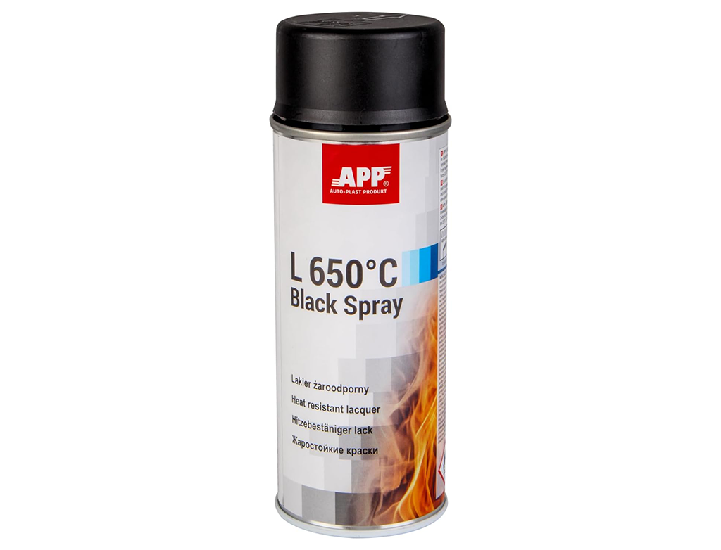 APP L 650°C Black Spray - Lakier żaroodporny | czarny | 400ml | 