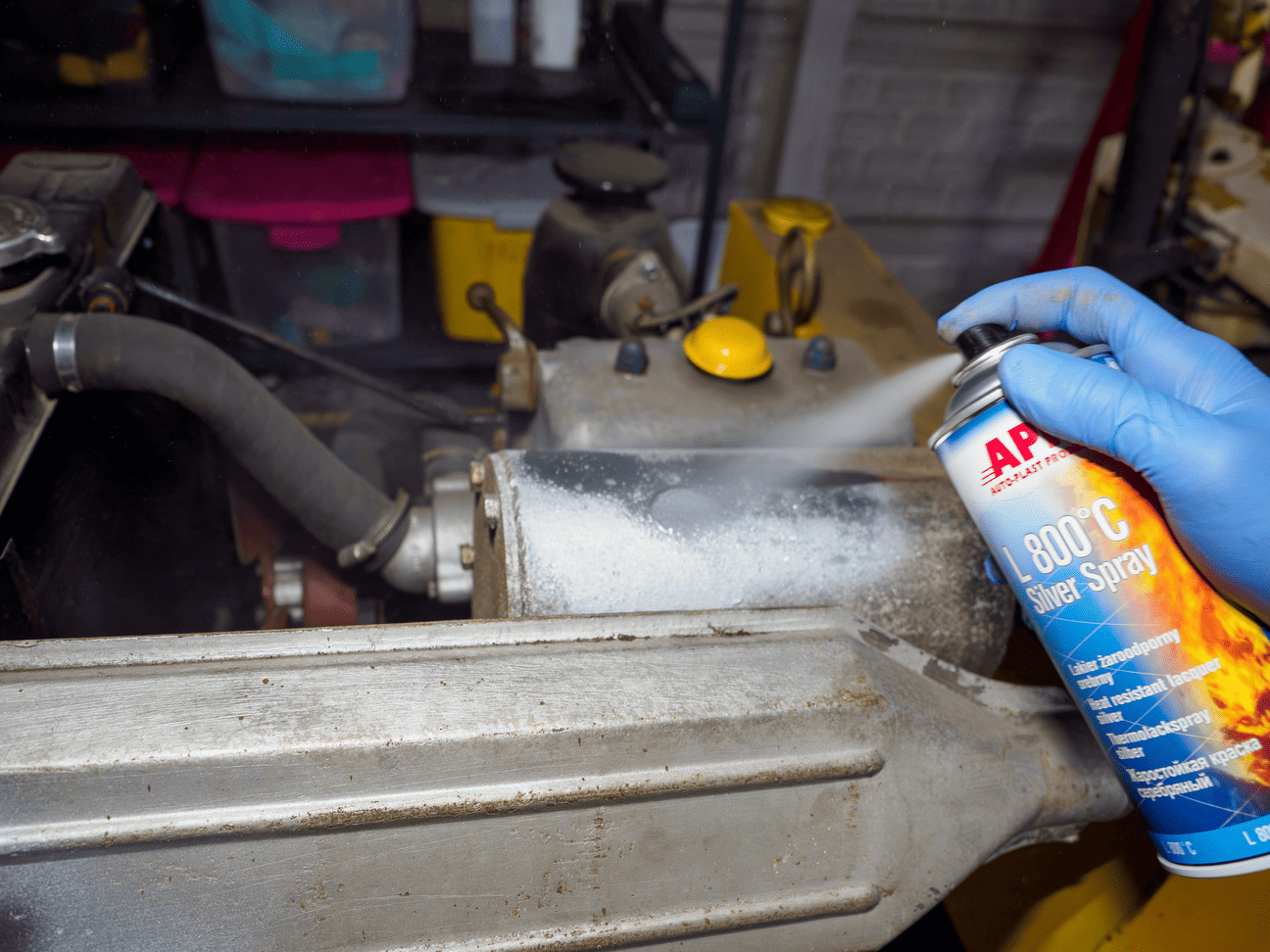 Lakier żaroodporny w sprayu do 800°C  APP L Silver | 400ml | srebrny
