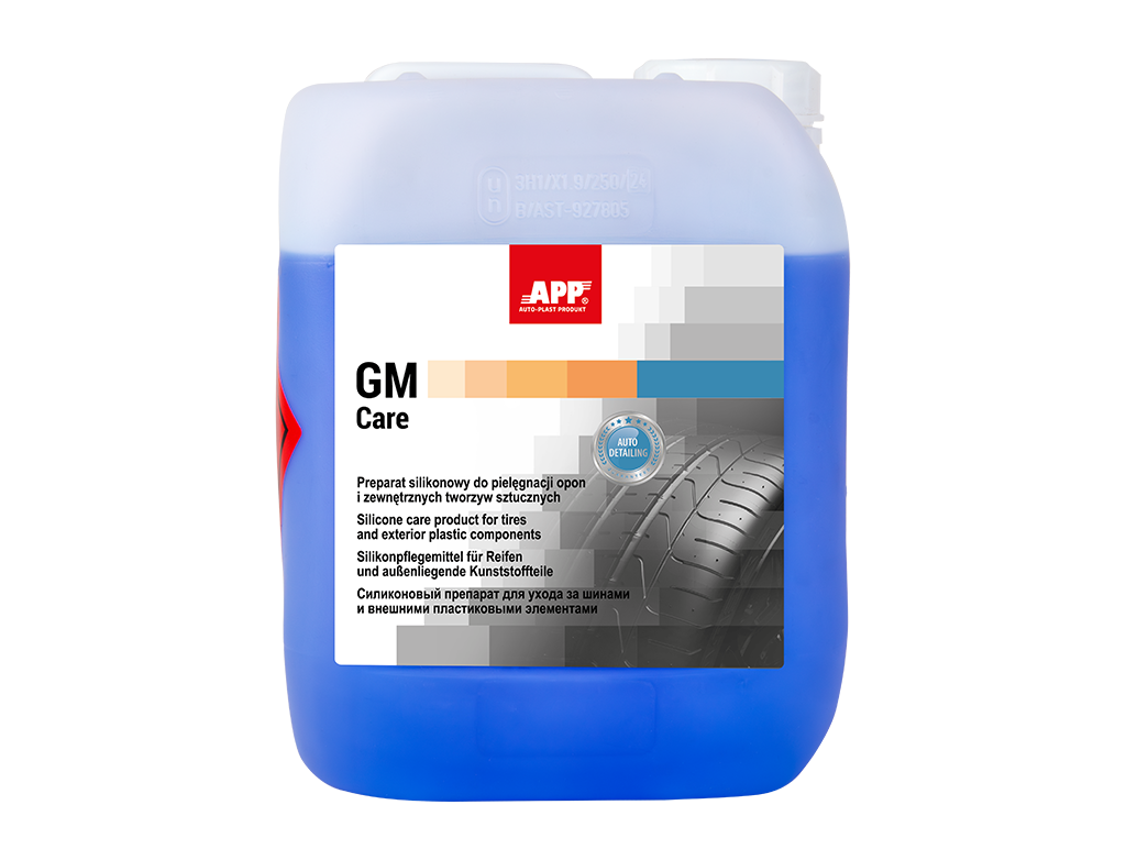 APP GM Care - Preparat silikonowy do pielęgnacji opon i zewnętrznych tworzyw sztucznych|5,0 L