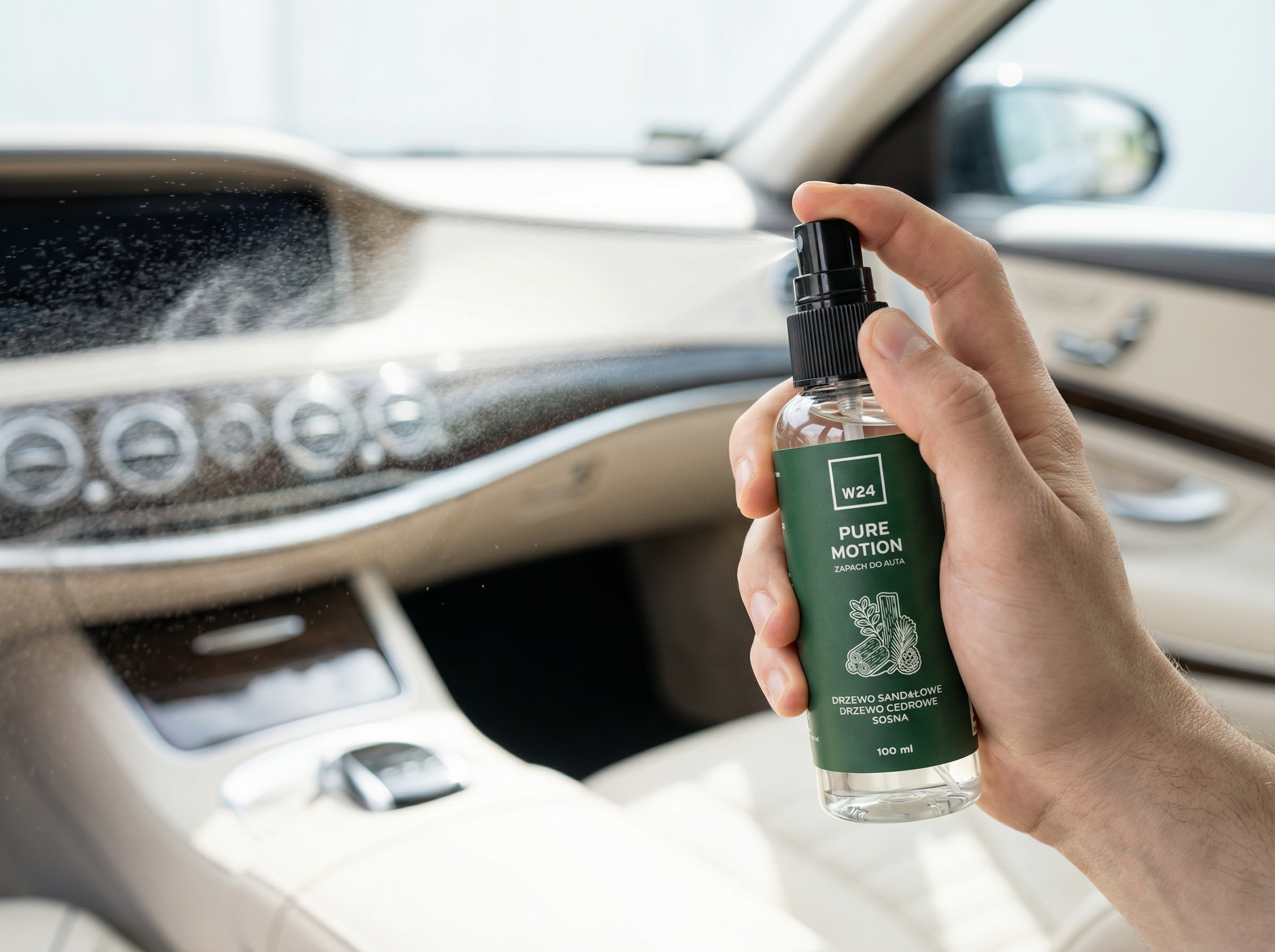 W24 Pure Motion - Zapachy Samochodowe | drzewo sandałowe, drzewo cedrowe, sosna | 100ml