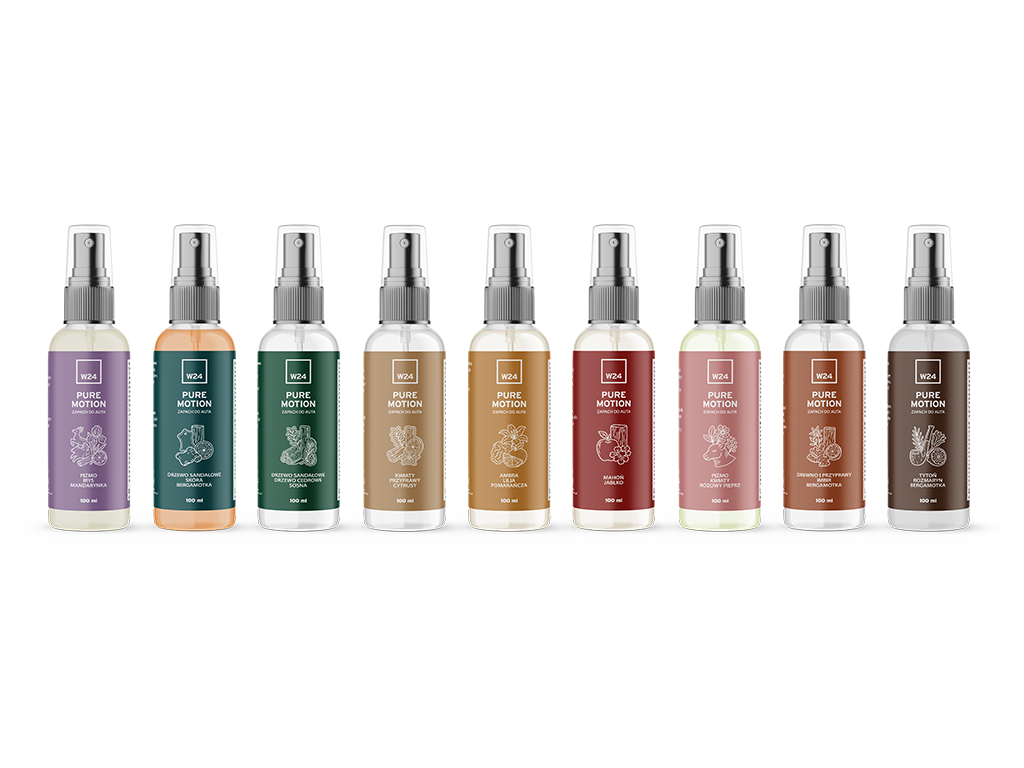 W24 Pure Motion - Zapachy Samochodowe | piżmo, irys, mandarynka  | 100ml