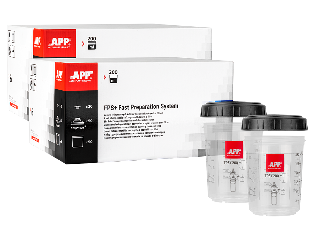APP FPS Fast Preparation System SET - Zestaw kubków miękkich i kubków twardych z podziałką | 200 ml | op (100szt)