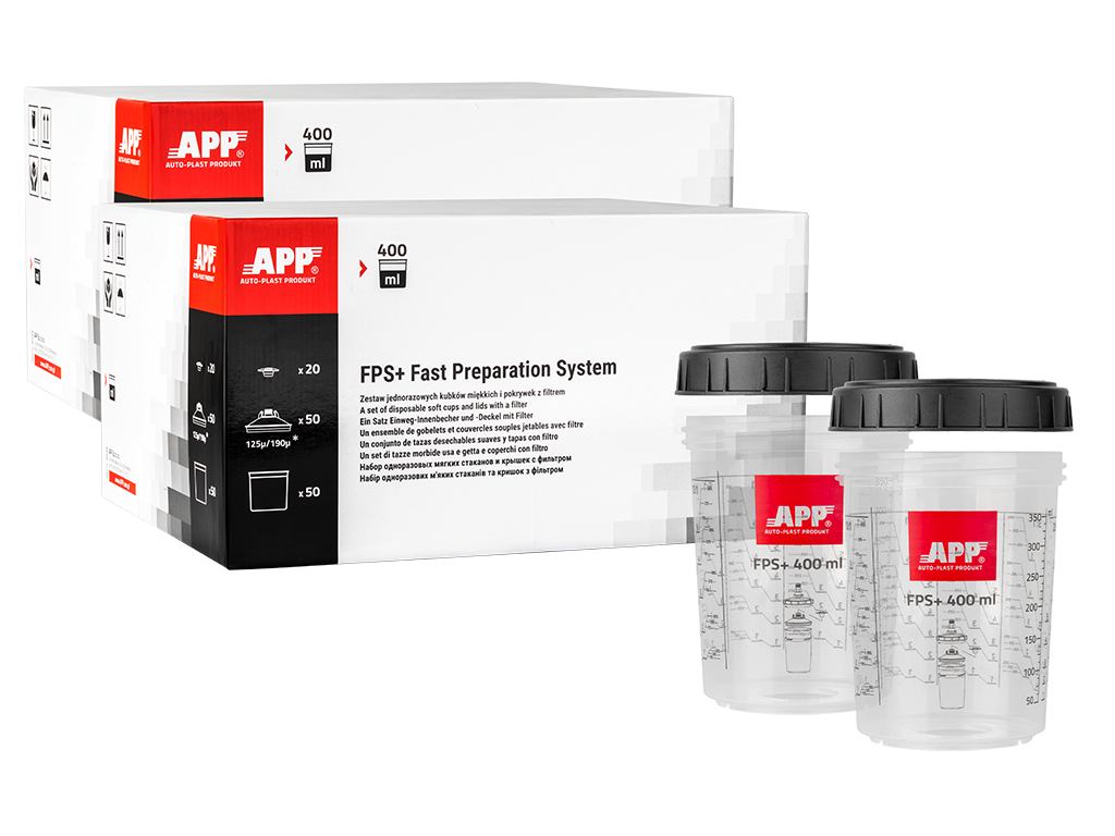 APP FPS Fast Preparation System SET - Zestaw kubków miękkich i kubków twardych z podziałką | 400 ml | op (100szt)