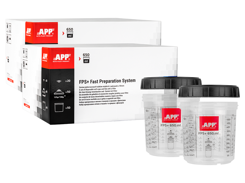 APP FPS Fast Preparation System SET - Zestaw kubków miękkich i kubków twardych z podziałką | 650 ml | op (100szt)