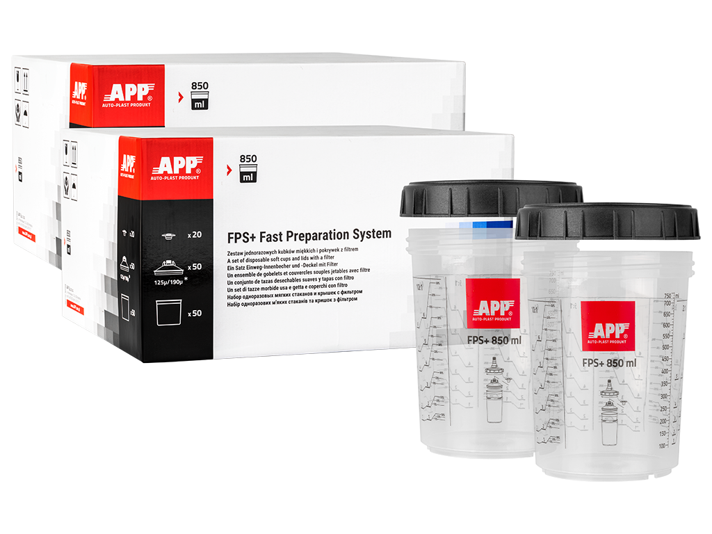 APP FPS Fast Preparation System SET - Zestaw kubków miękkich i kubków twardych z podziałką | 850 ml | op (100szt)