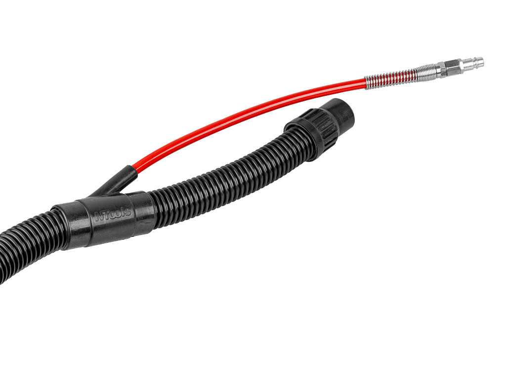 NTools WOP 5 - Wąż 2w1 z końcówkami KWO i szybkozłączami PN do odsysaczy z automatyką elektryczną EL i pneumatyczną PN firm NTools i Rupes | d29/35 | 5m