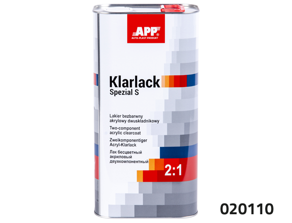 APP Klarlack Spezial S 2:1 - Lakier bezbarwny akrylowy dwuskładnikowy z efektem specjalnym | Bezbarwny | 5,0L