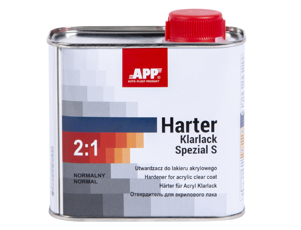 APP Harter Klarlack Spezial S 2:1 - Utwardzacz do lakieru akrylowego z efektem specjalnym | Normalny | 0,50l