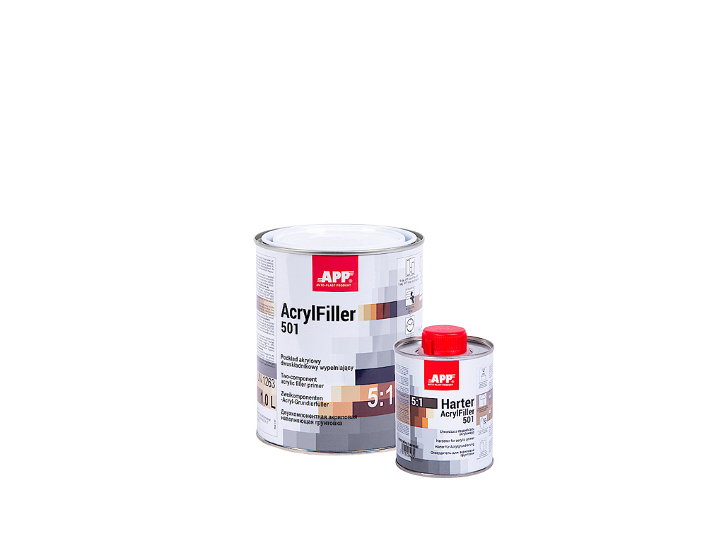 APP AcrylFiller 501 5:1 - Podkład akrylowy dwuskładnikowy wypełniający | Szary | 1,0L