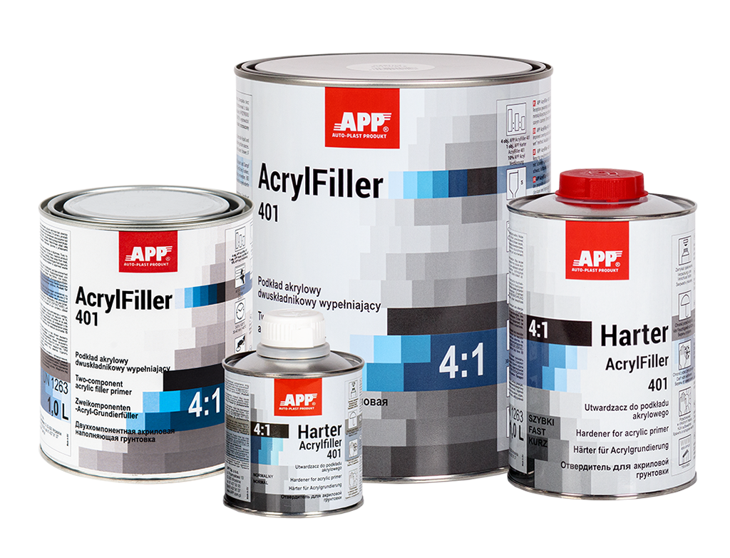 APP Harter AcrylFiller 401 4:1 - Utwardzacz do podkładu akrylowego | Szybki | 1,0L