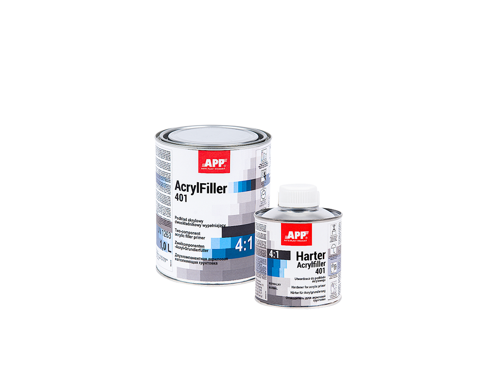 APP Harter AcrylFiller 401 4:1 - Utwardzacz do podkładu akrylowego | Szybki | 1,0L