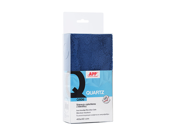 APP QUARTZ Q806 - Ściereczka pyłochłonna z mikrofibry | granatowy | 40 x 40cm | op (1szt)