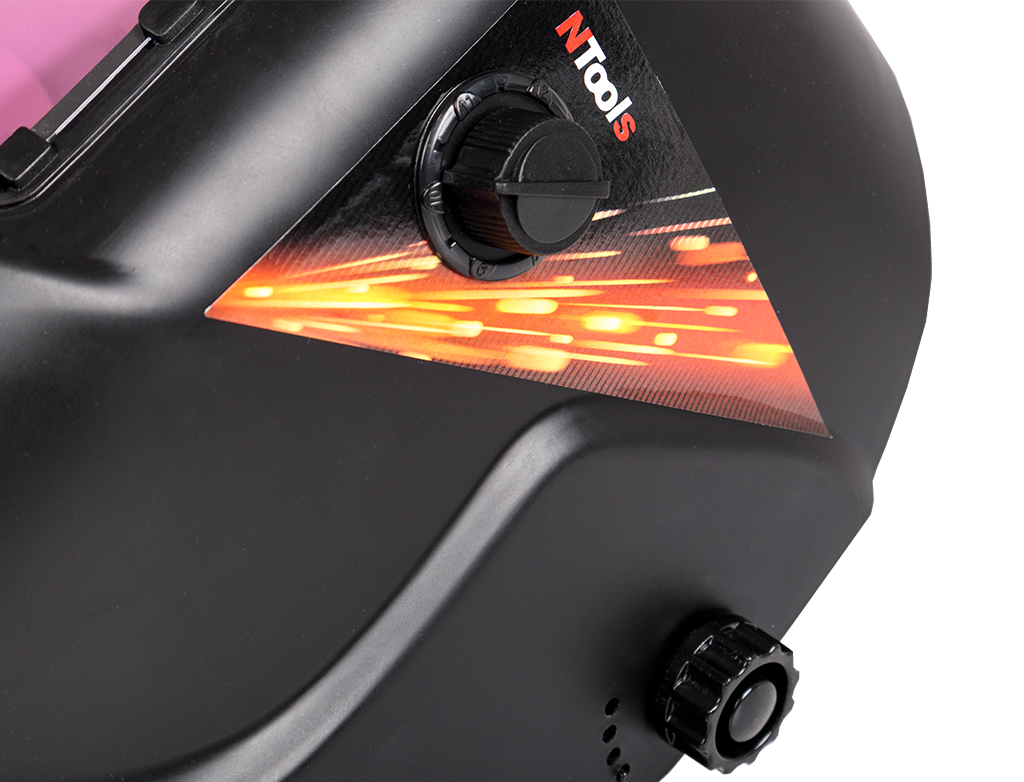 NTools PSS STN - Przyłbica spawalnicza samo-ściemniająca | DIN 4 / 9-13 | filtr standard | pole widzenia 92x 42mm