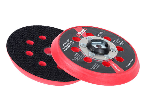 NTools TR 125U/G - Tarcza robocza d125/(8+1)h do szlifierek i polerek mimośrodowych DAP z mocowaniem na wpust i śrubę M8 lub 5/16" UNF | 8+1otworów | wpust + M8 & 5/16" | d125/h18 | 