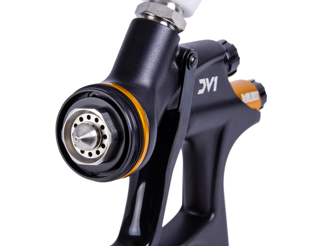 DeVILBISS DV1 Clearcoat  - Lakierniczy pistolet natryskowy | Górny zbiornik | HVLP-C1+ | d1,2