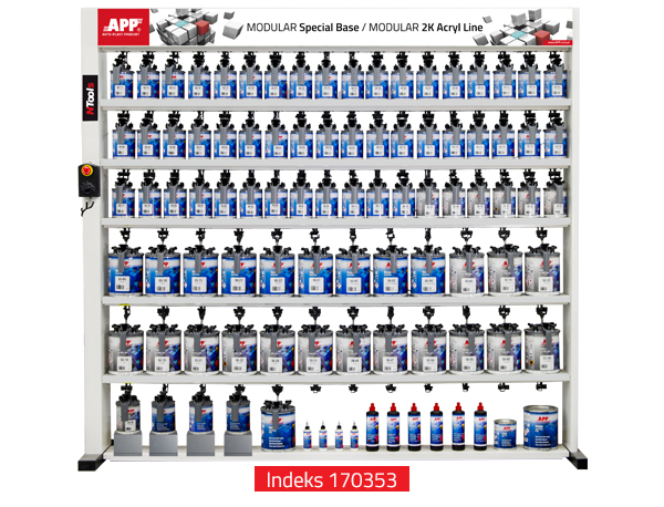 Mieszalnik do lakierów bazowych i akrylowych NTools Modular Mixing Machine | 54 x 1,0L i 24 x 3,5L/4,0L | Base + Acryl