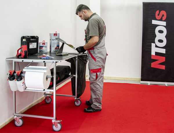 NTools MTABLE - Mobilny stół warsztatowy | 1170 x 750 x 930 mm | 38 kg | max. 100 kg