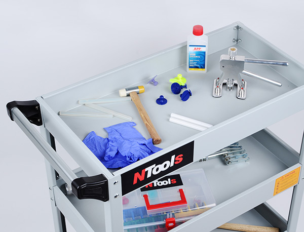 NTools 3S - Wózek warsztatowy trzypółkowy | 22 kg | 800 x 390 x 835 mm