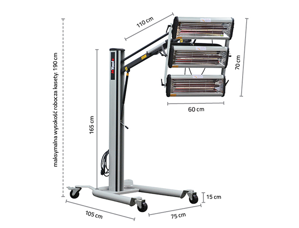 NTools FDS 3300 - Promiennik  z wyłącznikiem czasowym i regulacją mocy | 3 x 1,1kW