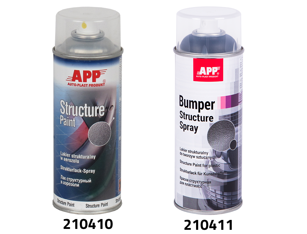 APP Bumper Paint Structure Spray - Lakier strukturalny do tworzyw sztucznych | czarny | 400ml
