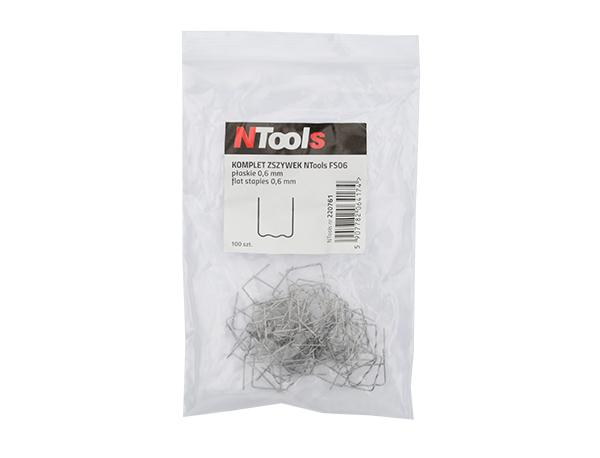NTools FS06 - Komplet zszywek - płaskie | 0,6mm | opak. (100szt)