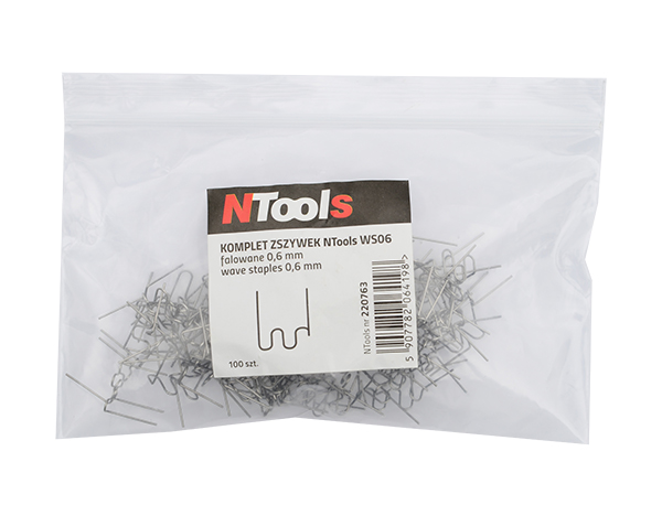 NTools WS06 - Komplet zszywek - falowane | 0,6mm  | op (100szt)
