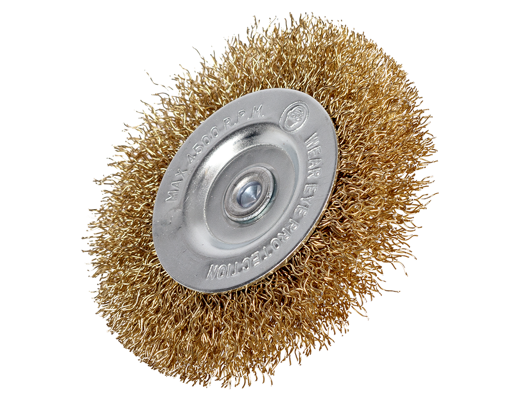 Szczotka druciana płaska na wiertarkę NTools 75P | trzpień hex 1/4 | d75